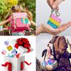 120 Pcs Mini Pop Bubble Fidget Toys, Silicone Keychain Small Pop Bulk for Party Favors, Classroom Prizes, Reliever Hand Toy Goodie Bag Stuffers Halloween Christmas Birthday Gifts for Kids Students view 4