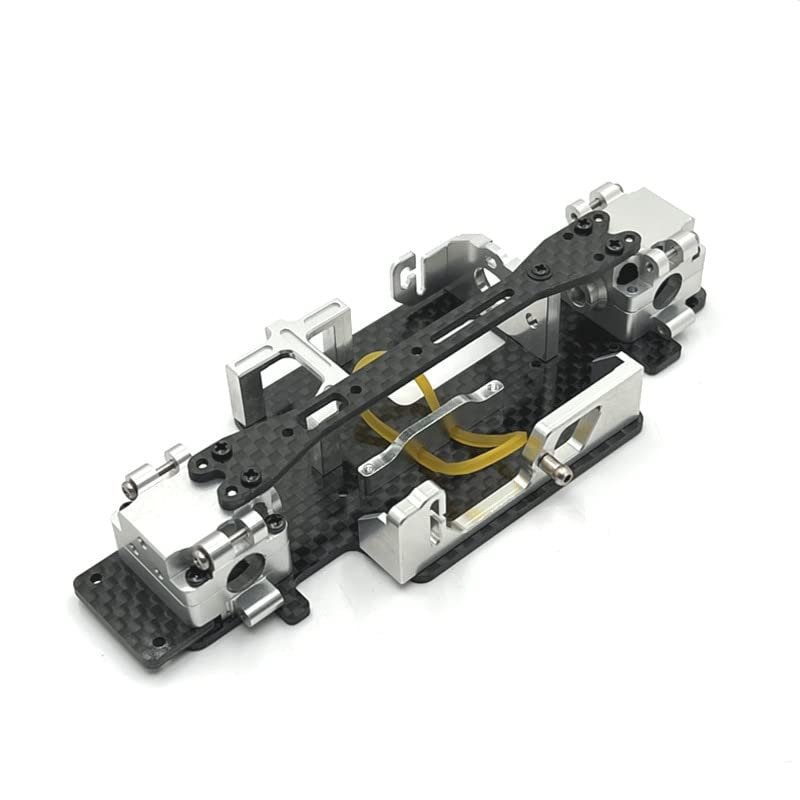 BAIJAC 1/28 284131 k979 k989 k999 RC Car Metal Upgrade Gearbox, Modified Chassis Second Floor Steering Gear Seat and Other Parts ( Color : Silver )