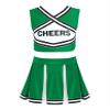 Nikiikoo Kids Girls Cheer Leader Costume Cheerleading Uniform Performance Outfits Halloween Party Dress Up Green 14 Years view 1
