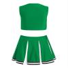 Nikiikoo Kids Girls Cheer Leader Costume Cheerleading Uniform Performance Outfits Halloween Party Dress Up Green 14 Years view 2