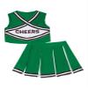 Nikiikoo Kids Girls Cheer Leader Costume Cheerleading Uniform Performance Outfits Halloween Party Dress Up Green 14 Years view 3