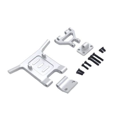 for WLtoys 144001 144010 124016 124017 124018 124019 RC Car General Metal Upgrade Parts, Front Bumper Modification ( Color : Silver )