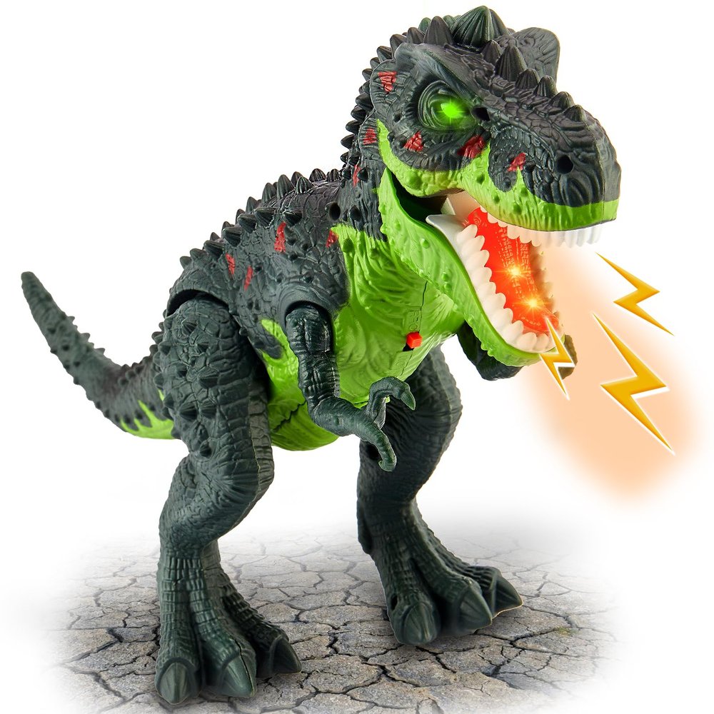 HYAKIDS Dinosaur Toys for Kids 3-5, Electric Tyrannosaurus Rex with Spray Mist, Walking, Light and Roaring Sound, Dino Toy Gift Ideas for Boys and Girls