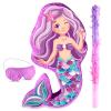 Suilung Mermaid Piata Bundle 18.9 Inch Mermaid Party Supplies with Blindfold, Bat and Filler for Under the Sea Theme Birthday Party Carnival Activity Decorations view 1