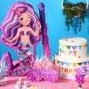 Suilung Mermaid Piata Bundle 18.9 Inch Mermaid Party Supplies with Blindfold, Bat and Filler for Under the Sea Theme Birthday Party Carnival Activity Decorations view 4