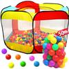 Kids Ball Pit Pop Up Large Tent for Toddlers - Indoor & Outdoor Gift Toys for Infants Girls & Boys, Baby Playpen with Zippered Storage Bag, 50 BallPit Balls Included view 1