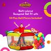 Kids Ball Pit Pop Up Large Tent for Toddlers - Indoor & Outdoor Gift Toys for Infants Girls & Boys, Baby Playpen with Zippered Storage Bag, 50 BallPit Balls Included view 2