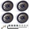 HOPLEX Aluminum 1.9 Inch Beadlock Wheels RC Wheel Rim Set Wheel Hub for 1:10 RC Crawler Axial SCX10 SCX10 II 90046 SCX10 III AXI03007 TRX4 D90 12mm Hex view 1