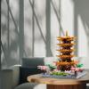 JXRLMB Chinese Ancient Famous Architecture Micro Building Blocks Set for Adults Yellow Crane Tower with Sakura Tree Cherry Plants, Toys for Kids Age of 14+ 2200 pcs view 2