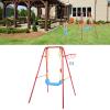 2 in 1 Childrens Swing Set U Shaped Heavy Duty 60kg Load Bearing Swing Set Plastic Alloy Swing Set with Basketball Hoop, Metal Swing Sets for Backyard, Metal Swing Sets for Backyard, 2 in 1 Kids view 3