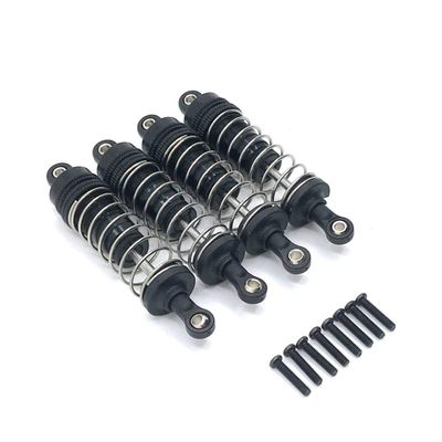 4PCs/1set Metal Front&Rear Universal Shock Absorber for Wltoys 124019 124018 124017 124016 144002 144001 RC Car Upgrade Parts ( Color : Black )