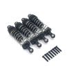 4PCs/1set Metal Front&Rear Universal Shock Absorber for Wltoys 124019 124018 124017 124016 144002 144001 RC Car Upgrade Parts ( Color : Black ) view 1