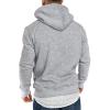Maiyifu-GJ Men's Solid Color Sport Fleece Hoodie Casual Long Sleeve Henley Sweatshirt Slim Hooded Pullover With Kanga Pocket (Light Grey,X-Large) view 3