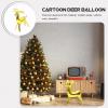 10pcs Cartoon Reindeer Foil Balloons for Christmas Party Decoration Festival Supplies for Wall Table Decor Create Joyful Atmosphere view 2