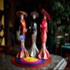 amae INCENSE LA Catrina Dia de Los Muertos Sculptured Papel Mache Figurine TWO10.6 Tall Artisan Made Figurine view 3