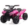 Kids Ride on ATV, 6V Battery Powered Kids Electric Vehicle, 4 Wheeler Quad w/Headlights, MP3, USB, Volume Control, Large Seat, Electric Ride on Toys Best Gifts for 18-36 Months Boys Girls Girls (Pink) view 1