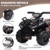 Kids Ride on ATV, 6V Battery Powered Kids Electric Vehicle, 4 Wheeler Quad w/Headlights, MP3, USB, Volume Control, Large Seat, Electric Ride on Toys Best Gifts for 18-36 Months Boys Girls (Black) view 2