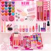 Kids Makeup Sets for Girls - 54 PCS Girl Toys, Washable Makeup for Kids 8-12, Maquillaje para Nias, Play Makeup Set for Kid 3-5, Non Toxic Girls Makeup Sets, Princess Stuff Girl Birthday Gift(Pink) view 2