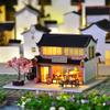 TOPBSFARNY Dollhouse Miniature Handmade House Kit Hong Scene Handmade Model DIY Wooden LED Light Model Collection Crafts Birthday Gift (BM334) view 4