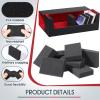 Card Dividers for Storage Boxes Trading Box Dividers Multifunction Card Sponge Shock Absorbing Sponge Suitable for Almost All Boxes to Fill Extra Space Security Black(40 Pcs) view 3