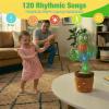Ayeboovi Baby Toys Dancing Talking Cactus, Volume Adjustable Mimicking Recording Cactus Toy Repeats What You Say, Toddler Toys Singing Cactus with 120 Songs, Tummy Time Toys for Kids Boys Girls view 2