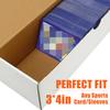 EBOAUSI 4-Pack  3200-Count Trading/Gaming Card Box  Fits Toploaders & Sports Cards  Heavy-Duty Cardboard Organizer view 3