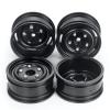 MOHERO 1.9" Beadlock Wheel Rim Hub 4pcs Metal Rims for 1/10 RC Crawler Car TRX4 SCX10 90046 (Black) view 2