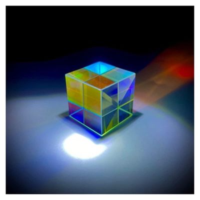 Prisms & Kaleidoscopes Optical Prism Teaching Triangle Prisms Colorful Light Science Classroom Optics Kits (Color : Cube Prism22X22X22MM)
