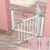 Auto Close Safety Gate Doors,Stair Gates for Baby and Dogs,Pressure Fit Stair and Pet Gate,Extendable Safety Gate,Two Way Open,for House,Stairs,Doorways (32.7-35.4in) view 3