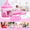 3pc Kids Play Tent for Girls with Ball Pit, Crawl Tunnel, Princess Tents for Toddlers, Baby Space World Playhouse Toys (3PC Princess Dream Tent) view 3