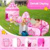 3pc Kids Play Tent for Girls with Ball Pit, Crawl Tunnel, Princess Tents for Toddlers, Baby Space World Playhouse Toys (3PC Princess Dream Tent) view 4