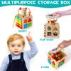 HELLOWOOD Wooden Activity Cube, 8-in-1 Montessori Baby Toys for 1+ Year Old Boys & Girls, Educational Learning Toys for Toddlers Age 1-2, 1st Birthday Gift | Bonus Sorting & Stacking Board view 3