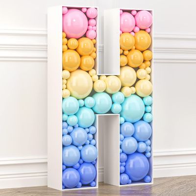 HOUSE OF PARTY Mosaic Letters for Balloons - H Marquee Letters Pre-Cut Balloon Letter Frame Party Decorations