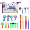 Kids Painting Set, 26pcs Kids Painting Supply Brushes Sponge Paint Brush Toy Tool Drawing Set for Child Play Water, Folding Piano view 1