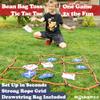 WonkaWoo Giant Tic Tac Toe Bean Bag Toss Game Playset, Large 3' x 3' Tic Tac Toe Rope Grid, Outdoors Lawn Yard Game for Family and Kids view 2