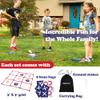 WonkaWoo Giant Tic Tac Toe Bean Bag Toss Game Playset, Large 3' x 3' Tic Tac Toe Rope Grid, Outdoors Lawn Yard Game for Family and Kids view 3