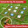 WonkaWoo Giant Tic Tac Toe Bean Bag Toss Game Playset, Large 3' x 3' Tic Tac Toe Rope Grid, Outdoors Lawn Yard Game for Family and Kids view 4