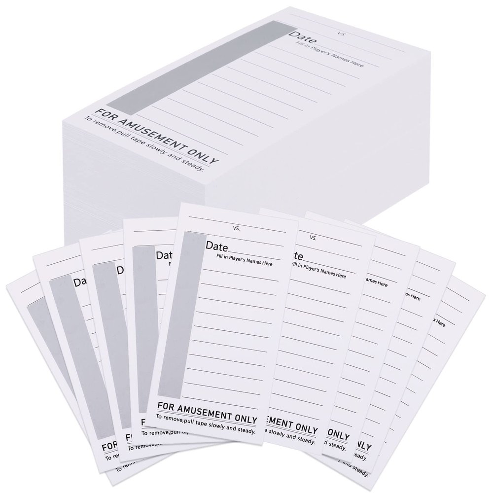 100 Packs 10 Line Football Sports Strip Cards Super Football Bowl Pool Cards, 100 No-repeat Baseball Boxing Soccer Football Strip Cards Playing Scratch Off Cards for Super Football Party Favor