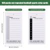 100 Packs 10 Line Football Sports Strip Cards Super Football Bowl Pool Cards, 100 No-repeat Baseball Boxing Soccer Football Strip Cards Playing Scratch Off Cards for Super Football Party Favor view 2