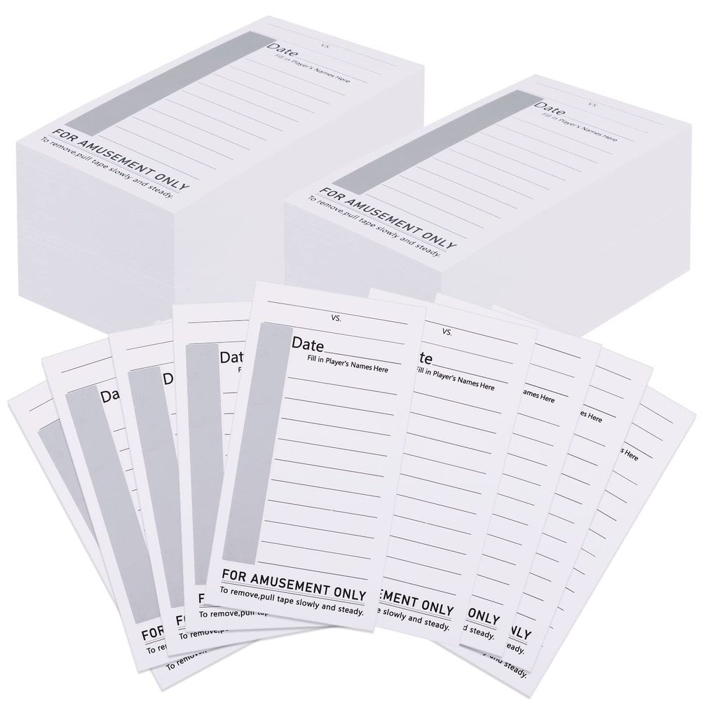 200 Packs 10 Line Sports Strip Cards Super Football Bowl Football Pool Cards, 100 No-repeat Baseball Boxing Soccer Football Strip Cards Playing Scratch Off Cards for Super Football Party Favor