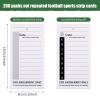 200 Packs 10 Line Sports Strip Cards Super Football Bowl Football Pool Cards, 100 No-repeat Baseball Boxing Soccer Football Strip Cards Playing Scratch Off Cards for Super Football Party Favor view 2