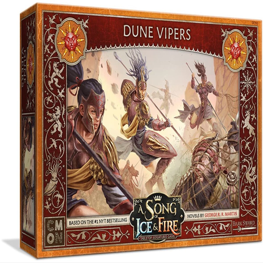 A Song of Ice and Fire Tabletop Miniatures Game Dune Vipers Unit Box - Deadly Assassins of The Sands, Strategy Game for Adults, Ages 14+, 2+ Players, 45-60 Minute Playtime, Made by CMON