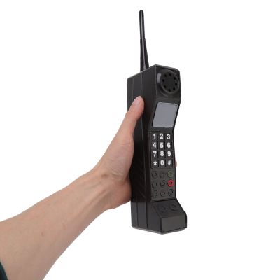Estink Metal 80s Retro Cell Phone Model Props Retro Cell Phone Model, Retro Brick Shaped Cell Phone, Props, Restaurant Decorations, Home Decorations (Black)