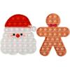 Christmas 2 Pack Pop Bubble Fidget Sensory Toys,Santa Claus&Gingerbread Man Squeeze Sensory Toys, Christmas Novelty Gifts for Kids, Stress Relief and Anti-Anxiety Tools for Kids and Adults view 1