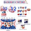 101 PCs Baseball Half Birthday Party Decorations, Hombae Concession Baseball Its My 1/2 Way to First Backdrop Balloon Garland Arch Cake Cupcake Topper Crown Poster Baseball Glove Bat 6 Months Blue view 3