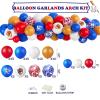 101 PCs Baseball Half Birthday Party Decorations, Hombae Concession Baseball Its My 1/2 Way to First Backdrop Balloon Garland Arch Cake Cupcake Topper Crown Poster Baseball Glove Bat 6 Months Blue view 4