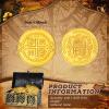 Hanaive 100 Pcs Metal Pirate Coins Treasure Chest Spanish Doubloon Fake Coins Tokens for Kids Board Games Pirate Party Cosplay(Gold,L,Round) view 2