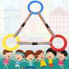 Walking Rope for Preschool, 6/9/12/24 pcs Kids Walking Rope, Kindergarten Walking Rope (Yellow, 12 PCS) view 2
