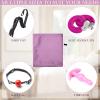 Amylove 9 Pcs Satin Drawstring Gift Bags for Adult, Pink, Purple, Navy Blue view 2