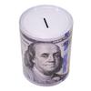6.2" Inch X 4.5" Reusable 100 Dollar Bill Piggy Bank Tall Coin Money Saving Currency Benjamin Franklin Note Tin Can Banknote Jar (1PC) view 3
